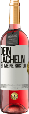 29,95 € Kostenloser Versand | Roséwein ROSÉ Ausgabe Dein Lächeln ist meine Rüstung Weißes Etikett. Anpassbares Etikett Junger Wein Ernte 2024 Tempranillo