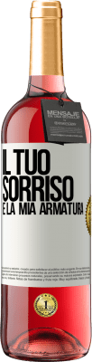 29,95 € Spedizione Gratuita | Vino rosato Edizione ROSÉ Il tuo sorriso è la mia armatura Etichetta Bianca. Etichetta personalizzabile Vino giovane Raccogliere 2024 Tempranillo