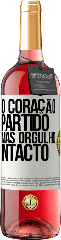 29,95 € Envio grátis | Vinho rosé Edição ROSÉ O coração partido Mas orgulho intacto Etiqueta Branca. Etiqueta personalizável Vinho jovem Colheita 2024 Tempranillo