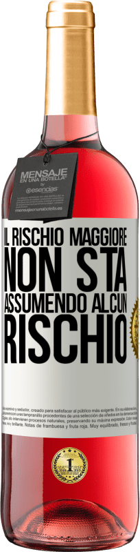 29,95 € Spedizione Gratuita | Vino rosato Edizione ROSÉ Il rischio maggiore non sta assumendo alcun rischio Etichetta Bianca. Etichetta personalizzabile Vino giovane Raccogliere 2024 Tempranillo