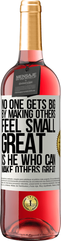 29,95 € Free Shipping | Rosé Wine ROSÉ Edition No one gets big by making others feel small. Great is he who can make others great White Label. Customizable label Young wine Harvest 2023 Tempranillo