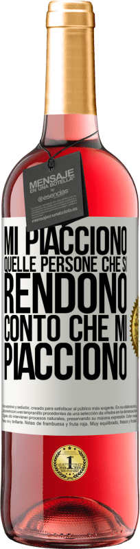 29,95 € Spedizione Gratuita | Vino rosato Edizione ROSÉ Mi piacciono quelle persone che si rendono conto che mi piacciono Etichetta Bianca. Etichetta personalizzabile Vino giovane Raccogliere 2024 Tempranillo