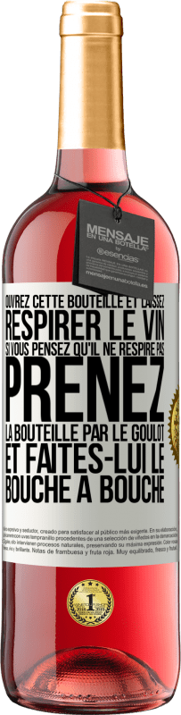 29,95 € Envoi gratuit | Vin rosé Édition ROSÉ Ouvrez cette bouteille et laissez respirer le vin. Si vous pensez qu'il ne respire pas prenez la bouteille par le goulot et fait Étiquette Blanche. Étiquette personnalisable Vin jeune Récolte 2024 Tempranillo