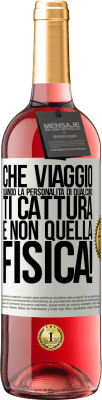 29,95 € Spedizione Gratuita | Vino rosato Edizione ROSÉ che viaggio quando la personalità di qualcuno ti cattura e non quella fisica! Etichetta Bianca. Etichetta personalizzabile Vino giovane Raccogliere 2024 Tempranillo