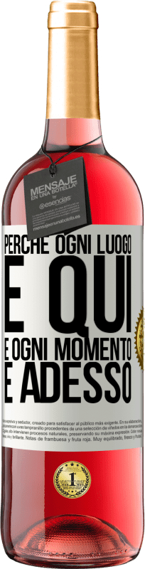 29,95 € Spedizione Gratuita | Vino rosato Edizione ROSÉ Perché ogni luogo è qui e ogni momento è adesso Etichetta Bianca. Etichetta personalizzabile Vino giovane Raccogliere 2024 Tempranillo