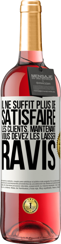 29,95 € Envoi gratuit | Vin rosé Édition ROSÉ Il ne suffit plus de satisfaire les clients. Maintenant vous devez les laisser ravis Étiquette Blanche. Étiquette personnalisable Vin jeune Récolte 2024 Tempranillo