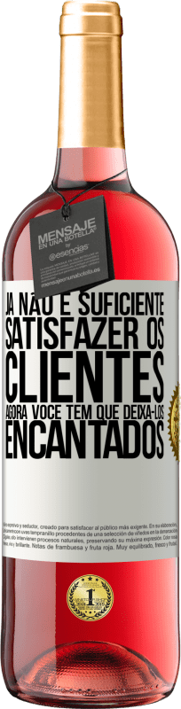 29,95 € Envio grátis | Vinho rosé Edição ROSÉ Já não é suficiente satisfazer os clientes. Agora você tem que deixá-los encantados Etiqueta Branca. Etiqueta personalizável Vinho jovem Colheita 2024 Tempranillo