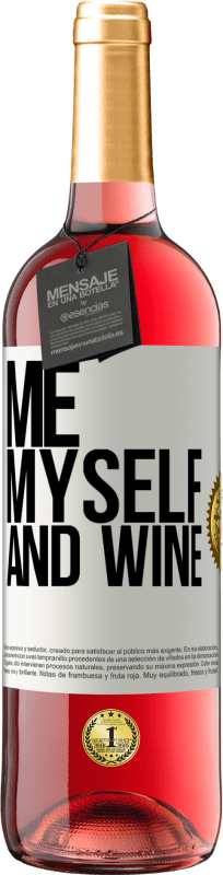 29,95 € Spedizione Gratuita | Vino rosato Edizione ROSÉ Me, myself and wine Etichetta Bianca. Etichetta personalizzabile Vino giovane Raccogliere 2024 Tempranillo