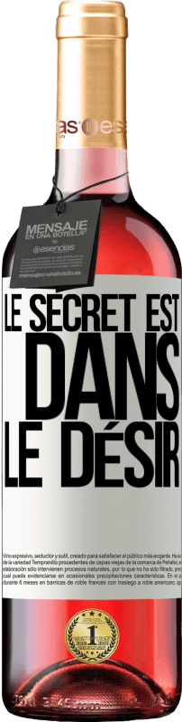 29,95 € Envoi gratuit | Vin rosé Édition ROSÉ Le secret est dans le désir Étiquette Blanche. Étiquette personnalisable Vin jeune Récolte 2024 Tempranillo