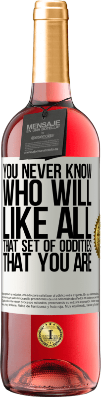 29,95 € Free Shipping | Rosé Wine ROSÉ Edition You never know who will like all that set of oddities that you are White Label. Customizable label Young wine Harvest 2025 Tempranillo