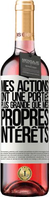 29,95 € Envoi gratuit | Vin rosé Édition ROSÉ Mes actions ont une portée plus grande que mes propres intérêts Étiquette Blanche. Étiquette personnalisable Vin jeune Récolte 2024 Tempranillo