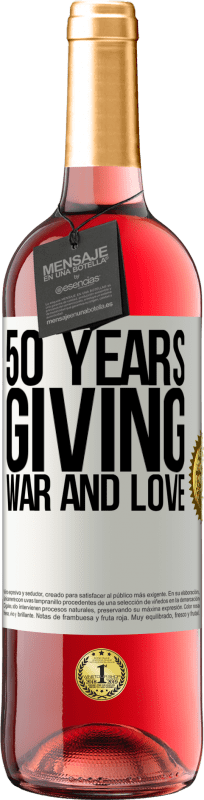 29,95 € Free Shipping | Rosé Wine ROSÉ Edition 50 years giving war and love White Label. Customizable label Young wine Harvest 2024 Tempranillo