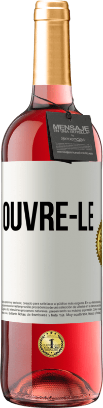 29,95 € Envoi gratuit | Vin rosé Édition ROSÉ Ouvre-le Étiquette Blanche. Étiquette personnalisable Vin jeune Récolte 2024 Tempranillo