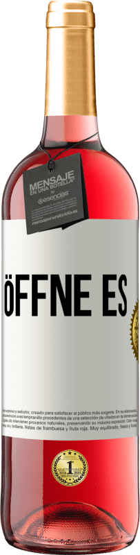 29,95 € Kostenloser Versand | Roséwein ROSÉ Ausgabe Öffne es Weißes Etikett. Anpassbares Etikett Junger Wein Ernte 2023 Tempranillo