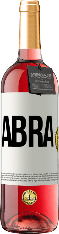 29,95 € Envio grátis | Vinho rosé Edição ROSÉ Abra Etiqueta Branca. Etiqueta personalizável Vinho jovem Colheita 2024 Tempranillo