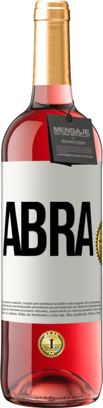 29,95 € Envio grátis | Vinho rosé Edição ROSÉ Abra Etiqueta Branca. Etiqueta personalizável Vinho jovem Colheita 2025 Tempranillo