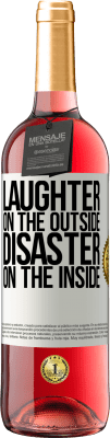 29,95 € Free Shipping | Rosé Wine ROSÉ Edition Laughter on the outside, disaster on the inside White Label. Customizable label Young wine Harvest 2025 Tempranillo