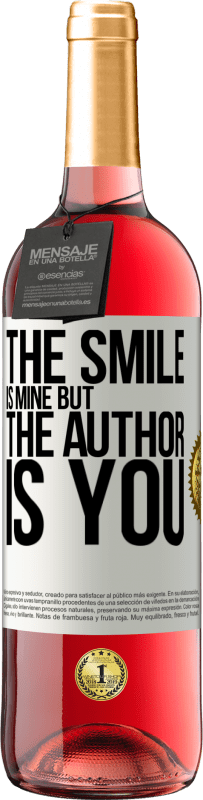 29,95 € 免费送货 | 桃红葡萄酒 ROSÉ版 微笑是我的，但作者是你 白标. 可自定义的标签 青年酒 收成 2025 Tempranillo