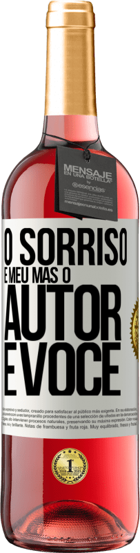 29,95 € Envio grátis | Vinho rosé Edição ROSÉ O sorriso é meu, mas o autor é você Etiqueta Branca. Etiqueta personalizável Vinho jovem Colheita 2023 Tempranillo