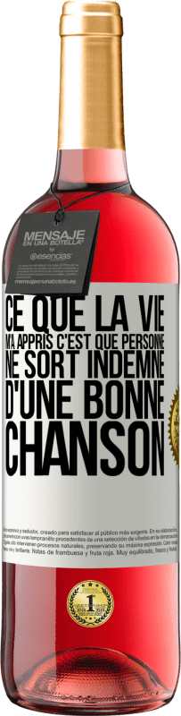 29,95 € Envoi gratuit | Vin rosé Édition ROSÉ Ce que la vie m'a appris, c'est que personne ne sort indemne d'une bonne chanson Étiquette Blanche. Étiquette personnalisable Vin jeune Récolte 2025 Tempranillo