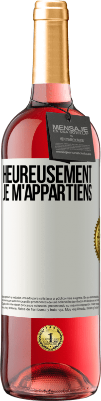 29,95 € Envoi gratuit | Vin rosé Édition ROSÉ Heureusement, je m'appartiens Étiquette Blanche. Étiquette personnalisable Vin jeune Récolte 2024 Tempranillo