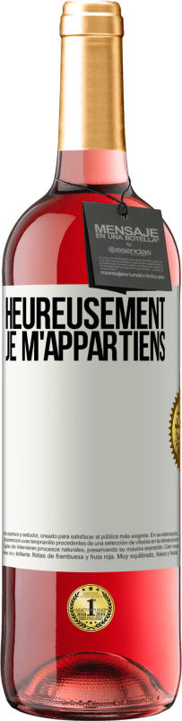 29,95 € Envoi gratuit | Vin rosé Édition ROSÉ Heureusement, je m'appartiens Étiquette Blanche. Étiquette personnalisable Vin jeune Récolte 2025 Tempranillo