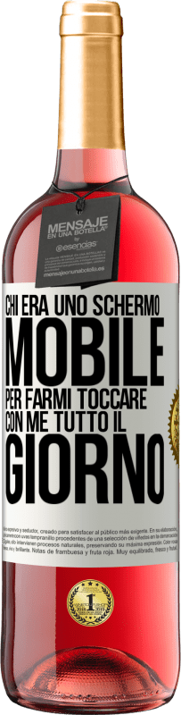 29,95 € Spedizione Gratuita | Vino rosato Edizione ROSÉ Chi era uno schermo mobile per farmi toccare con me tutto il giorno Etichetta Bianca. Etichetta personalizzabile Vino giovane Raccogliere 2023 Tempranillo