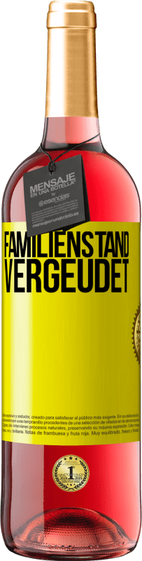 29,95 € Kostenloser Versand | Roséwein ROSÉ Ausgabe Familienstand: vergeudet Gelbes Etikett. Anpassbares Etikett Junger Wein Ernte 2023 Tempranillo