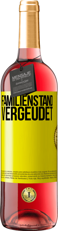 29,95 € Kostenloser Versand | Roséwein ROSÉ Ausgabe Familienstand: vergeudet Gelbes Etikett. Anpassbares Etikett Junger Wein Ernte 2024 Tempranillo