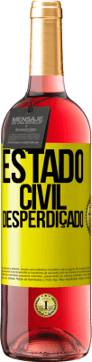 29,95 € Envio grátis | Vinho rosé Edição ROSÉ Estado civil: desperdiçado Etiqueta Amarela. Etiqueta personalizável Vinho jovem Colheita 2025 Tempranillo