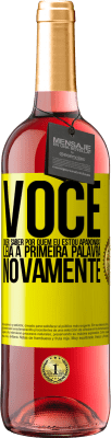 29,95 € Envio grátis | Vinho rosé Edição ROSÉ você quer saber por quem eu estou apaixonada? Leia a primeira palavra novamente Etiqueta Amarela. Etiqueta personalizável Vinho jovem Colheita 2025 Tempranillo