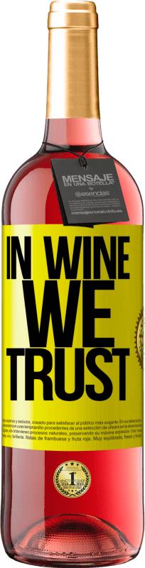 29,95 € Kostenloser Versand | Roséwein ROSÉ Ausgabe in wine we trust Gelbes Etikett. Anpassbares Etikett Junger Wein Ernte 2023 Tempranillo