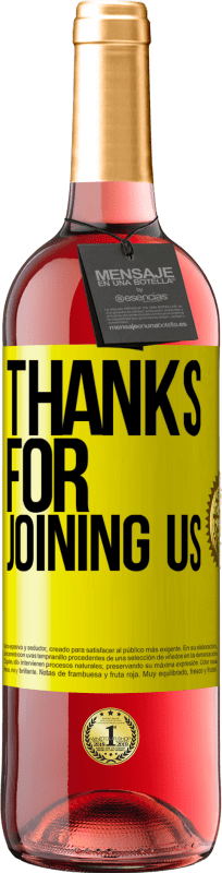 29,95 € 免费送货 | 桃红葡萄酒 ROSÉ版 感谢您加入我们 黄色标签. 可自定义的标签 青年酒 收成 2024 Tempranillo