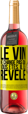 29,95 € Envoi gratuit | Vin rosé Édition ROSÉ Le vin ne change pas qui vous êtes. Il le révèle Étiquette Jaune. Étiquette personnalisable Vin jeune Récolte 2023 Tempranillo