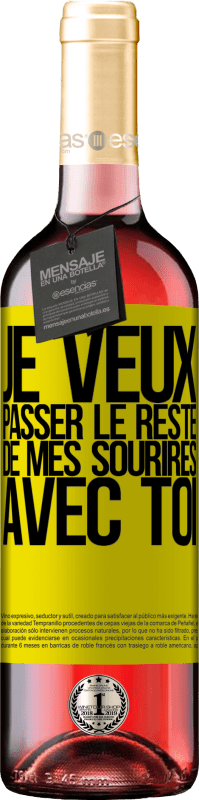 29,95 € Envoi gratuit | Vin rosé Édition ROSÉ Je veux passer le reste de mes sourires avec toi Étiquette Jaune. Étiquette personnalisable Vin jeune Récolte 2024 Tempranillo