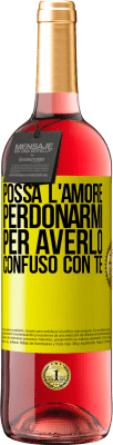 29,95 € Spedizione Gratuita | Vino rosato Edizione ROSÉ Possa l'amore perdonarmi per averlo confuso con te Etichetta Gialla. Etichetta personalizzabile Vino giovane Raccogliere 2025 Tempranillo