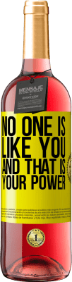 29,95 € Free Shipping | Rosé Wine ROSÉ Edition No one is like you, and that is your power Yellow Label. Customizable label Young wine Harvest 2025 Tempranillo