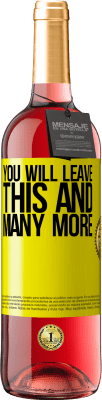29,95 € 送料無料 | ロゼワイン ROSÉエディション あなたはこれを残します 黄色のラベル. カスタマイズ可能なラベル 若いワイン 収穫 2025 Tempranillo