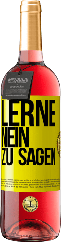 29,95 € Kostenloser Versand | Roséwein ROSÉ Ausgabe Lerne, nein zu sagen Gelbes Etikett. Anpassbares Etikett Junger Wein Ernte 2023 Tempranillo