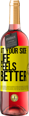 29,95 € Free Shipping | Rosé Wine ROSÉ Edition At your side life feels better Yellow Label. Customizable label Young wine Harvest 2023 Tempranillo