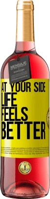 29,95 € Free Shipping | Rosé Wine ROSÉ Edition At your side life feels better Yellow Label. Customizable label Young wine Harvest 2024 Tempranillo