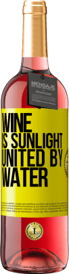 29,95 € Free Shipping | Rosé Wine ROSÉ Edition Wine is sunlight, united by water Yellow Label. Customizable label Young wine Harvest 2024 Tempranillo