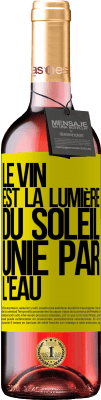 29,95 € Envoi gratuit | Vin rosé Édition ROSÉ Le vin est la lumière du soleil, unie par l'eau Étiquette Jaune. Étiquette personnalisable Vin jeune Récolte 2024 Tempranillo