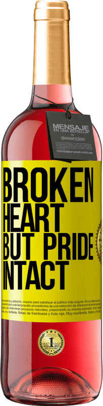 29,95 € Free Shipping | Rosé Wine ROSÉ Edition The broken heart But pride intact Yellow Label. Customizable label Young wine Harvest 2023 Tempranillo
