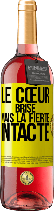 29,95 € Envoi gratuit | Vin rosé Édition ROSÉ Le cœur brisé. Mais la fierté intacte Étiquette Jaune. Étiquette personnalisable Vin jeune Récolte 2024 Tempranillo