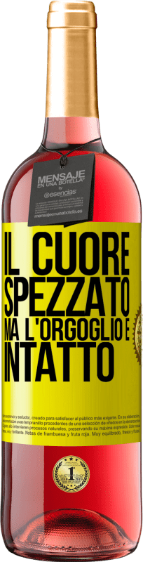 29,95 € Spedizione Gratuita | Vino rosato Edizione ROSÉ Il cuore spezzato Ma l'orgoglio è intatto Etichetta Gialla. Etichetta personalizzabile Vino giovane Raccogliere 2024 Tempranillo