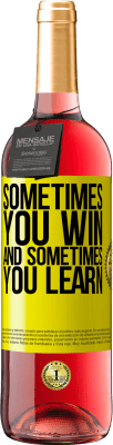 29,95 € 免费送货 | 桃红葡萄酒 ROSÉ版 有时候你会赢，有时候你会学 黄色标签. 可自定义的标签 青年酒 收成 2025 Tempranillo