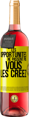 29,95 € Envoi gratuit | Vin rosé Édition ROSÉ Les opportunités ne passent pas. Vous les créez Étiquette Jaune. Étiquette personnalisable Vin jeune Récolte 2025 Tempranillo
