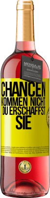 29,95 € Kostenloser Versand | Roséwein ROSÉ Ausgabe Chancen kommen nicht. Du erschaffst sie Gelbes Etikett. Anpassbares Etikett Junger Wein Ernte 2024 Tempranillo