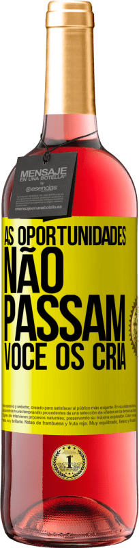 29,95 € Envio grátis | Vinho rosé Edição ROSÉ As oportunidades não passam. Você os cria Etiqueta Amarela. Etiqueta personalizável Vinho jovem Colheita 2025 Tempranillo